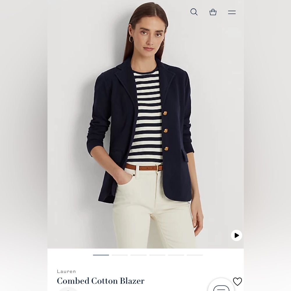 Lauren Ralph Lauren Combed Cotton Blazer